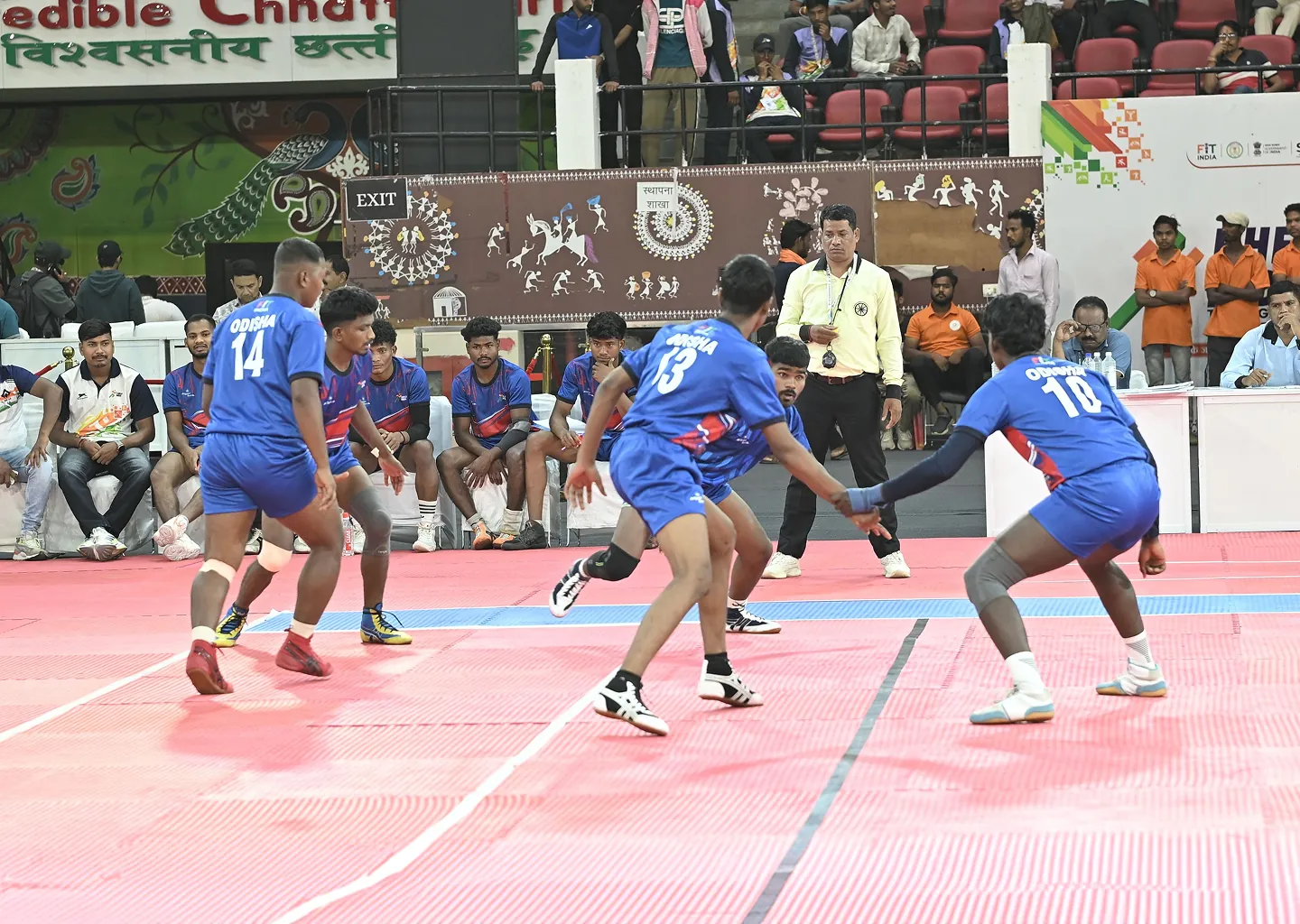 Khelo India athletes in action